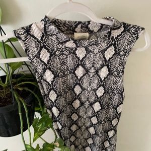 Snakeskin Print Dress